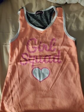 Girls' Coral 'Girl Squad' Tank Top